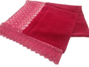 リサイクル　ビロードレース草花模様ショール